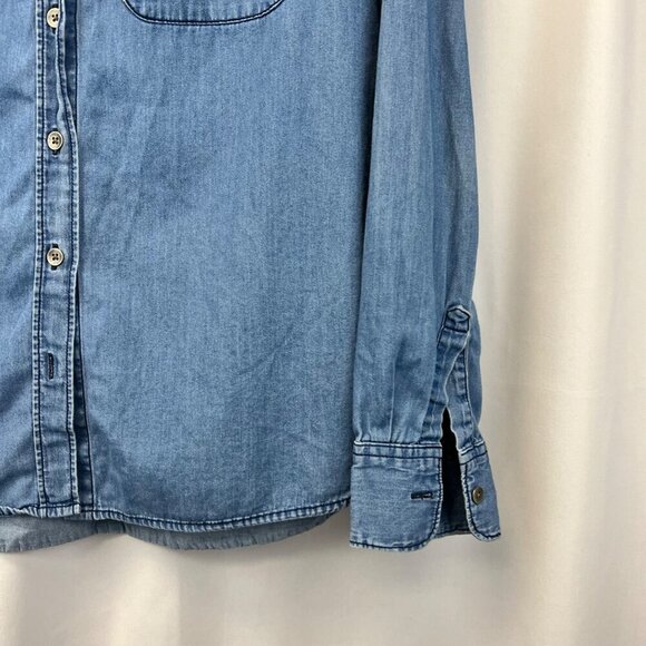 Old Navy Womens Button Down Long Sleeve Top Blue Size Small - Picture 4 of 9